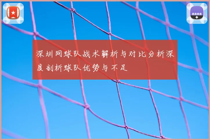 深圳网球队战术解析与对比分析深度剖析球队优势与不足